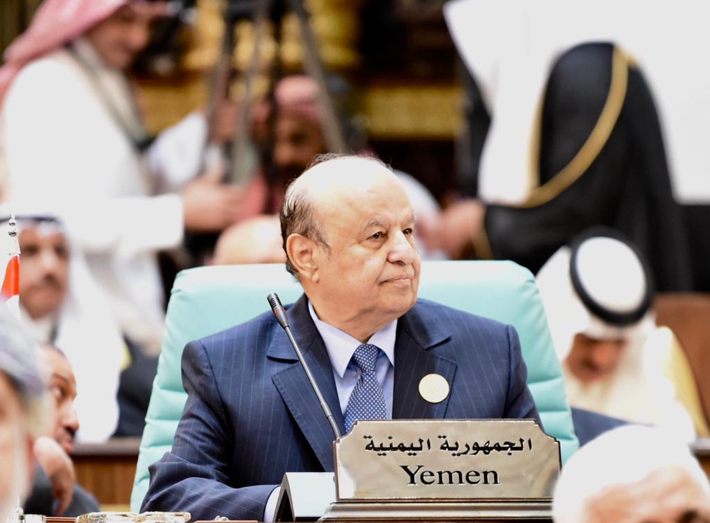 الرئيس هادي: اليمن واجهت بحكومتها وجيشها ومقاومتها وكل فئات وأحرار الشعب اليمني أجندة مشروع طائفي