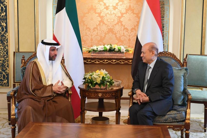 رئيس مجلس القيادة يستقبل رئيس مجلس الامة الكويتي