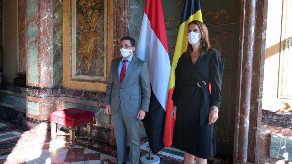 وزير الخارجية يبحث مع نائبة رئيس الوزراء وزيرة الخارجية البلجيكية سبل إحلال السلام في اليمن