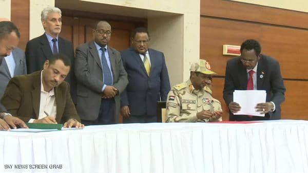 التوقيع بالأحرف الأولى على الاتفاق السياسي السوداني