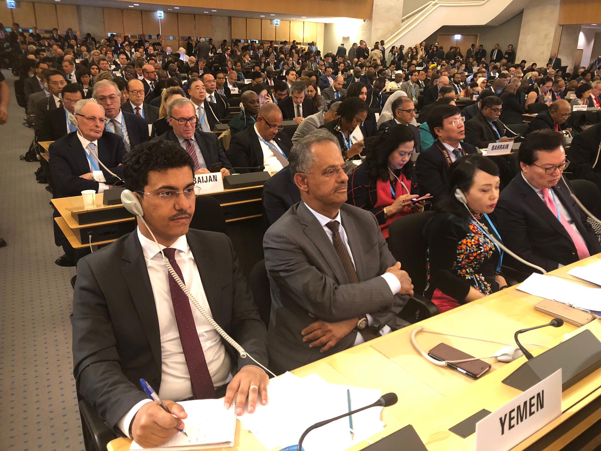 السفير مجور يشارك في جنيف بأعمال الجمعية العامة الـ 72 لمنظمة الصحة العالمية