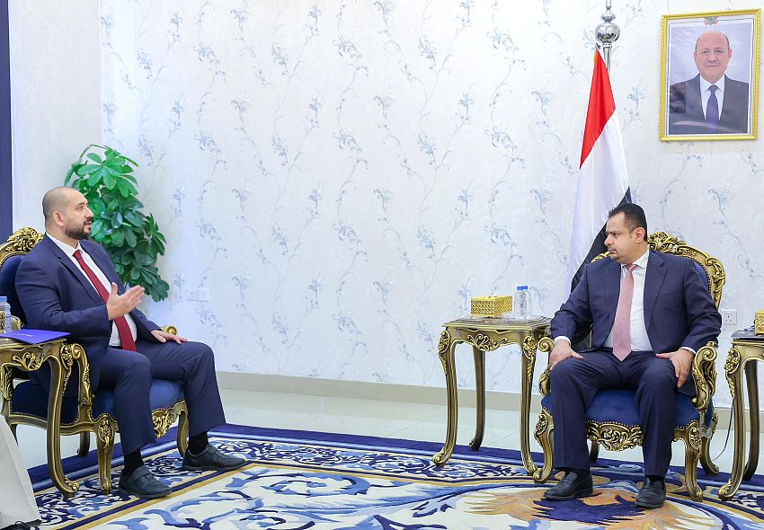 رئيس الوزراء يستقبل في عدن المدير الإقليمي لمنظمة الهجرة الدولية