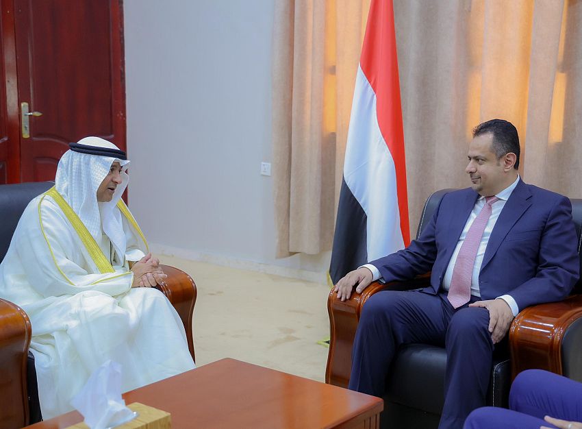 رئيس الوزراء يستقبل في عدن امين عام مجلس التعاون لدول الخليج العربية والوفد المرافق له